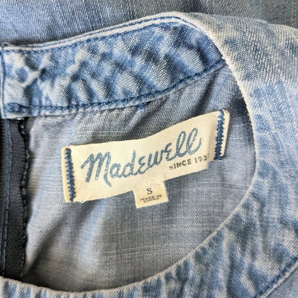 Madewell Chambray Sleeveless Tie-Waist Mini Dress - Picture 6 of 6